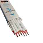 مداد مشکی ام کیو مدل پاک کن دار طرح گل رز بسته 12 عددی - Image 2